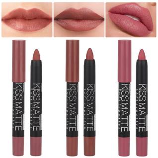 Conjunto de delineador labial e batom fosco evpct, 3 unidades, marrom, nude