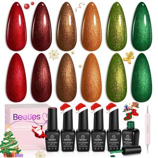 Conjunto de esmaltes Beetles 6 Colors Glitter Gel 7,5 ml