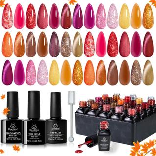 Conjunto de esmaltes em gel besouros Opulent Glow Cat Eye 20 cores