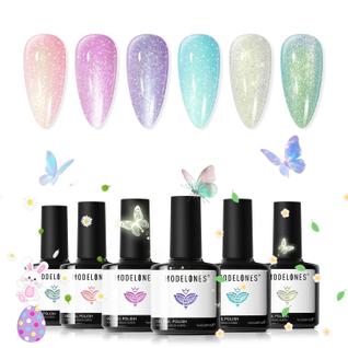 Conjunto de Esmaltes em Gel Modelones - 6 Cores Pastel Primavera