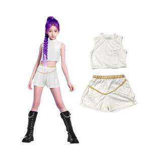 Conjunto De Fantasia De Guerreira K-Pop Rumi Para Meninas, Fantasia De Grupo Estelar Para