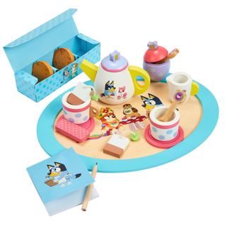 Conjunto de Festa de Chá Bluey de 18 Peças - Brinquedo de Faz de Conta para Crianças Acima