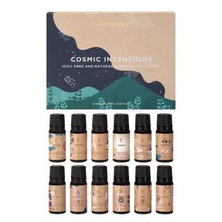 Conjunto de óleos essenciais Folkulture 12x10ml e misturas de aromaterapia