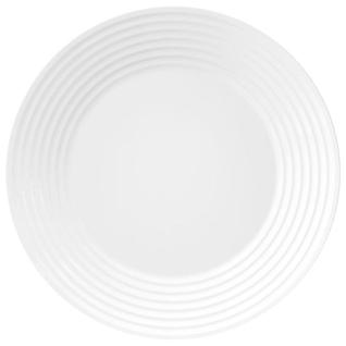 Conjunto de Pratos Rasos Nadir Vidro Branco Opaline Saturno 12 peças