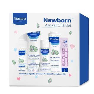 Conjunto de Presentes Mustela Newborn Arrival - 5 Itens para Cuidados com a Pele do Bebê