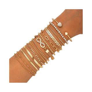 Conjunto De Pulseiras Femininas Boêmias Com Múltiplas Camadas, Joias De Verão Retrô Minima