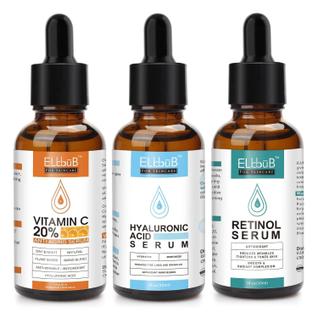 Conjunto de sérum ELBBUB Age Defying Facial Vitamina C, Retinol e HA