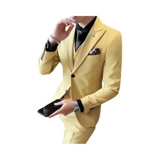 Conjunto De Terno Masculino De Alta Qualidade Com Blazer, Colete E Calças Para Casamento E