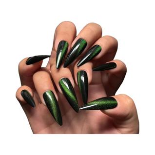Conjunto De Unhas Postiças De Comprimento Médio Em Formato Amêndoa, 24 Peças, Cobertura To