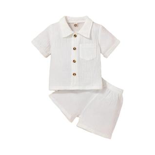Conjunto De Verão Para Bebê Menino E Menina, Camiseta Casual De Algodão Respirável E Short