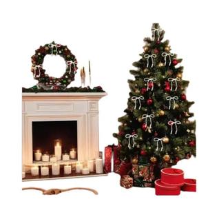Conjunto Elegante De Laços Para Árvores De Natal, Embalagem De Presentes E Decoração De Ca
