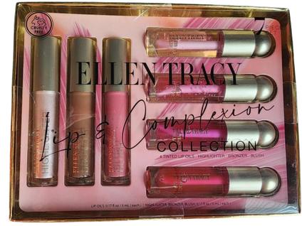Conjunto Ellen Tracy para Lábios e Pele (4 Óleos Labiais, 1 Blush, 1 Bronzer, 1 Iluminador