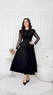 Conjunto Feminino Plissado Desirèe Terra Prometida Saia e Blusa