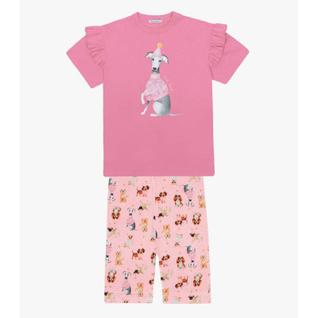Conjunto infantil blusa com bermuda ciclista trick nick