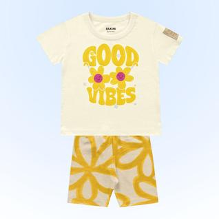 Conjunto infantil Blusa e Bermuda Ciclista Fakini