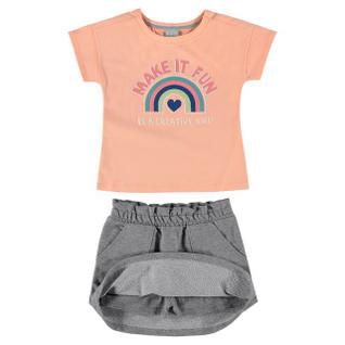 Conjunto Infantil Blusa e Saia 4 ao 8 Malwee Ref. 97274