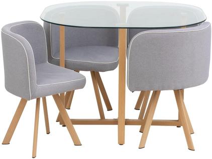 Conjunto Mesa de Jantar Pizza Graph 5 Peças Just Home Collection