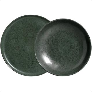 Conjunto Pratos Raso e Fundo Bio Greenery 1 Classificação Porto Brasil 12pcs