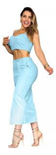 Conjunto Top E Saia Bojo Despojada Moda Conforto 86029