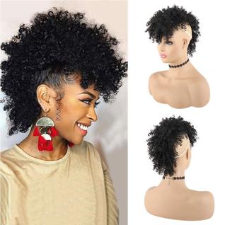 Coque de cabelo, rabo de cavalo, cordão, afro, puff, KRSI, sintético