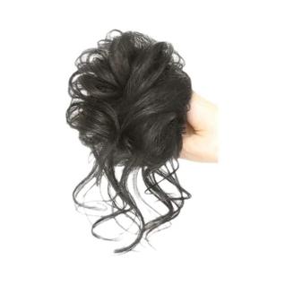 Coque De Cabelo Sintético Cacheado Elegante E Desgrenhado Com Elástico De Borracha  Fácil 