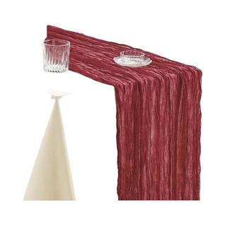 Corredor de Mesa de Gaze Boho (10 Peças, 40x270cm) - Decoração Romântica para Casamento, C