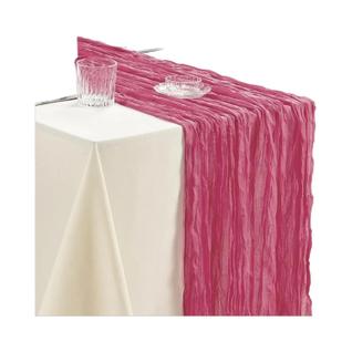 Corredor de Mesa de Gaze Boho (10 Peças, 40x270cm) - Decoração Romântica para Casamento, C