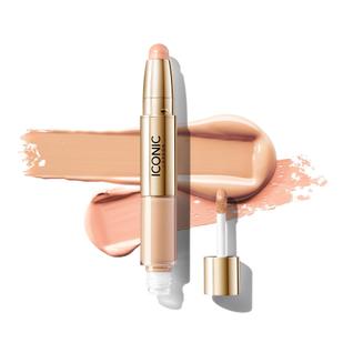Corretivo ICONIC LONDON Radiant Duo, líquido cremoso e giz de cera