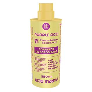 Corretor de Porosidade Lola Purple Acid Triplo Sistema Acidificante para Cabelos Loiros co