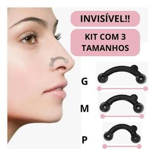 Corretor Nasal Para Afinar Abas Do Nariz Kit 3 Pares Modelador Estético Invisível Afinador