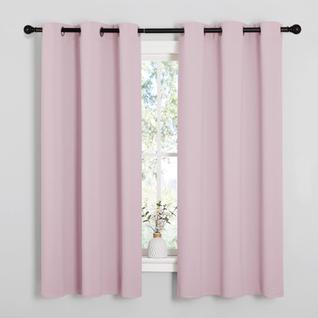 Cortina Blackout NICETOWN para quarto de meninas, rosa para bebês, 34x160cm