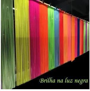 Cortina NEON Painel Brilha LUZ NEGRA 1x2M Fita Franja Festa Decoração