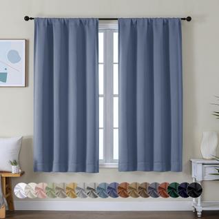 Cortinas Blackout Simplebrand Ava Denim Blue 140x137cm 2 painéis