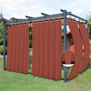 Cortinas de pátio externas, fáceis de usar, removíveis, Tab Top 2