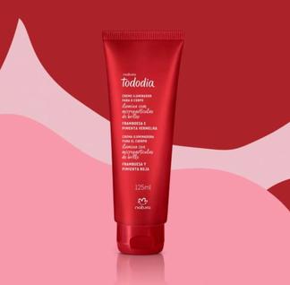 Creme Corporal Iluminador Framboesa e Pimenta Vermelha Natura 125ml