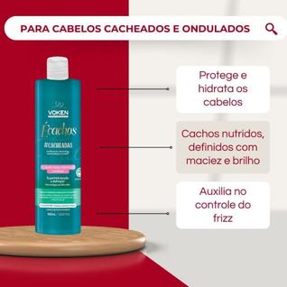 Creme de Pentear para cabelos cacheados Écachos Voken 500ml