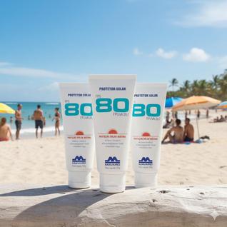 Creme Protetor Solar Fator Fps 80 120g Mavaro Protetor Solar Para Rosto E Corpo