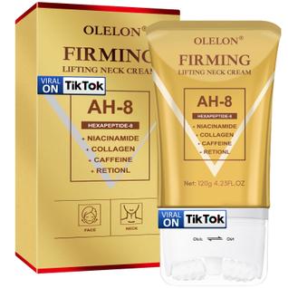 Creme reafirmante para o pescoço OLELON AH8 atualização de 2025 com rolo de 50 mL