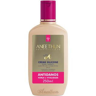 Creme Silicone Antidanos Aneethun 250mL Tratamento Profundo Restaura os Fios Danificados e