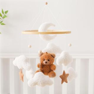 Crib Mobile, vamos fazer um berçário peludo feito à mão em Bear Cloud