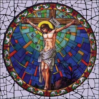 Cristo Crucificado  Estilo Vitral 60 X 60cm  - 100% azulejo