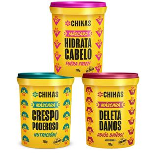 Cronograma Capilar Chikas Cabelos Crespos 3 Máscaras C/ 700g
