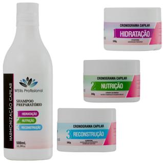 Cronograma Capilar Tratamento Completo Cabelos Crespos Afro Cacheados Lisos SOS