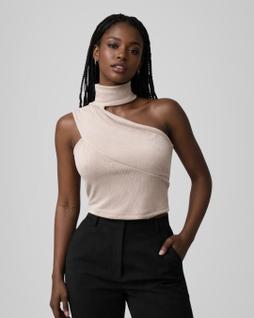 Cropped Feminino Choker Canelada Top Mula Manca Gola Verão