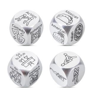 Date Night Dice FOOZDEEVAAQ para casais: Food & Movie Dice