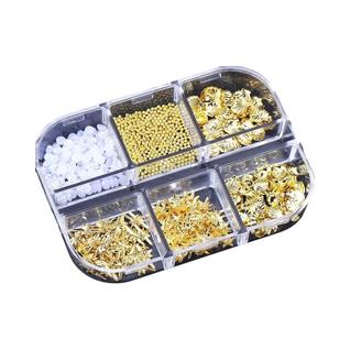 Decoração DIY De Unhas 3D Com Conchas, Cavalo-marinho, Estrela-do-mar E Pérolas Brancas Pa