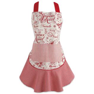 Delantal Casafoyer Vintage con Volantes Navideño Paquete de 2 de Algodón