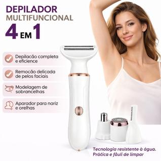 Depilador Elétrico Portátil Recarregável Para Depilação Completa Rápida e Sem Dor