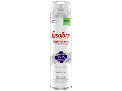 Desinfetante Aerossol Lysoform Original 360ml Indicado para superfícies com Fácil Aplicaçã