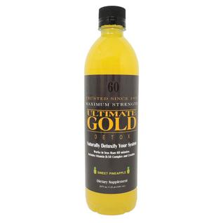 Detox Drink Ultimate Gold 600 ml com sabor de abacaxi doce